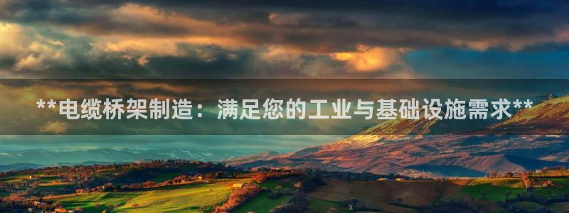 彩神官方登录：**电缆桥架制造：满足您的工业与基础设施需求**