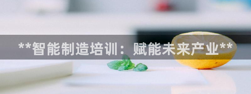 彩神ix官网是哪个公司的：**智能制造培训：赋能未来产业**