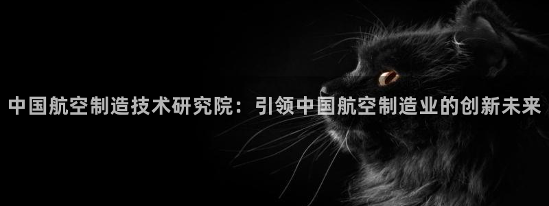 v彩神88iii：中国航空制造技术研究院：引领中国航空制造业的创新未来