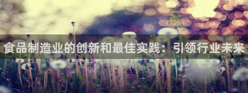 下载彩神v8：食品制造业的创新和最佳实践：引领行业未来
