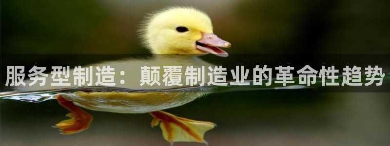 彩神赢钱了吗是真的吗：服务型制造：颠覆制造业的革命性趋势