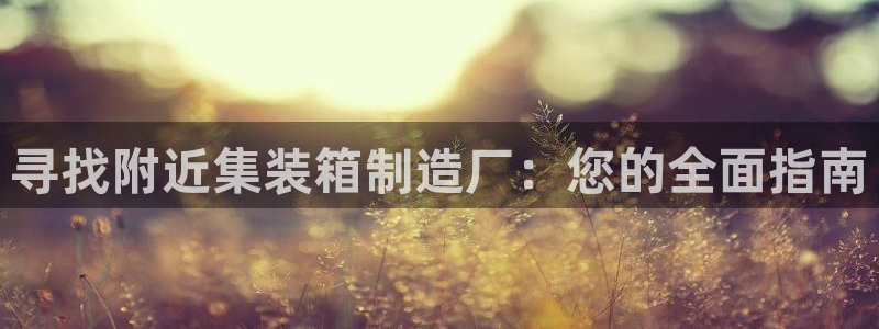 彩神ix是真的吗：寻找附近集装箱制造厂：您的全面指南