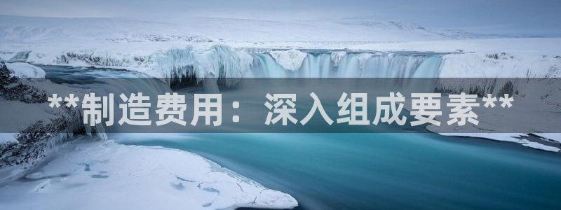 彩神是正规平台吗知乎：**制造费用：深入组成要素**