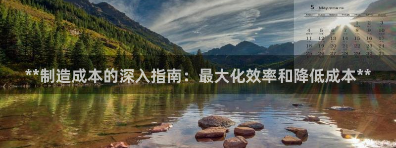 彩神赢钱了吗知乎：**制造成本的深入指南：最大化效率和降低成本**