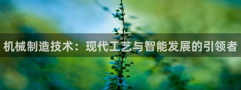 彩神v8手机客户端怎么下载：机械制造技术：现代工艺与智能发展