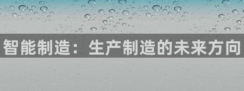 彩神vip购彩大厅下载：智能制造：生产制造的未来方向